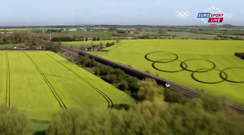 2012 olympic world games london openng ceremony olympic rings logo crop circle